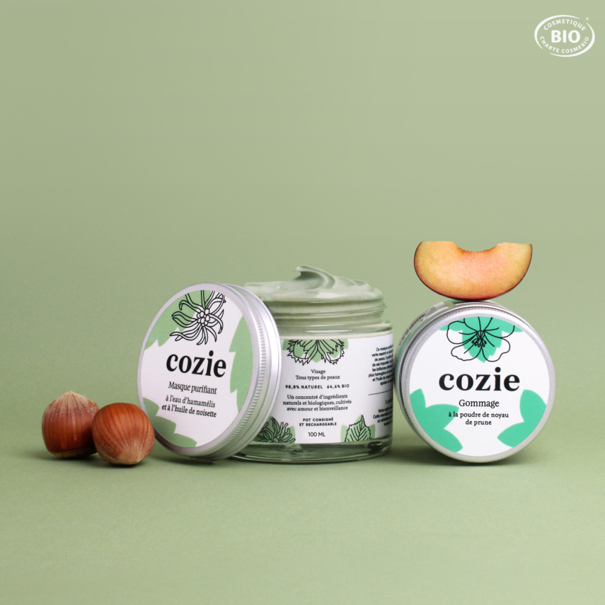 Belle peau avec le kit cocooning Cozie bio